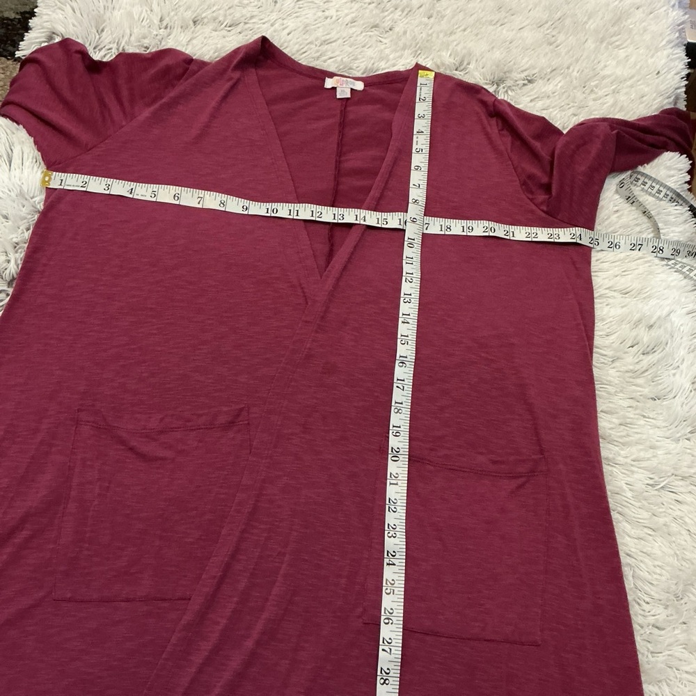 LuLaRoe Women's XL Maroon Long Sleeve Cardigan Sweater - Picture 10 of 12